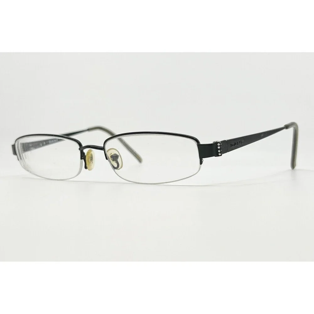 Gant Eyeglasses Womens Black Semi Rimless Rhinestone GW ELIN SBLK 52-17-130